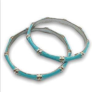 Set of Turquoise Bamboo Bangle Bracelets, NWOT